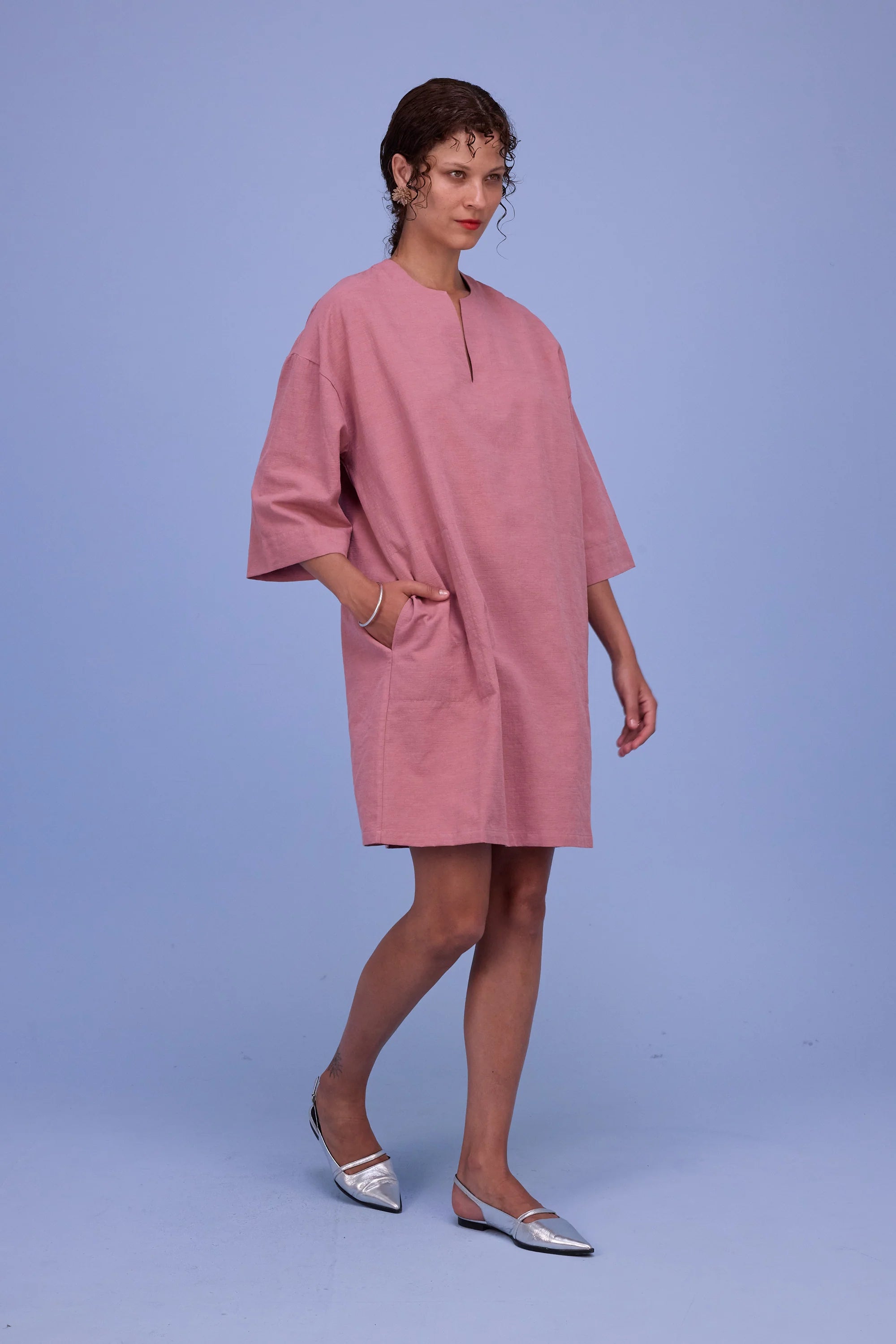 Harlow jurk old rose - Nathalie Vleeschouwer