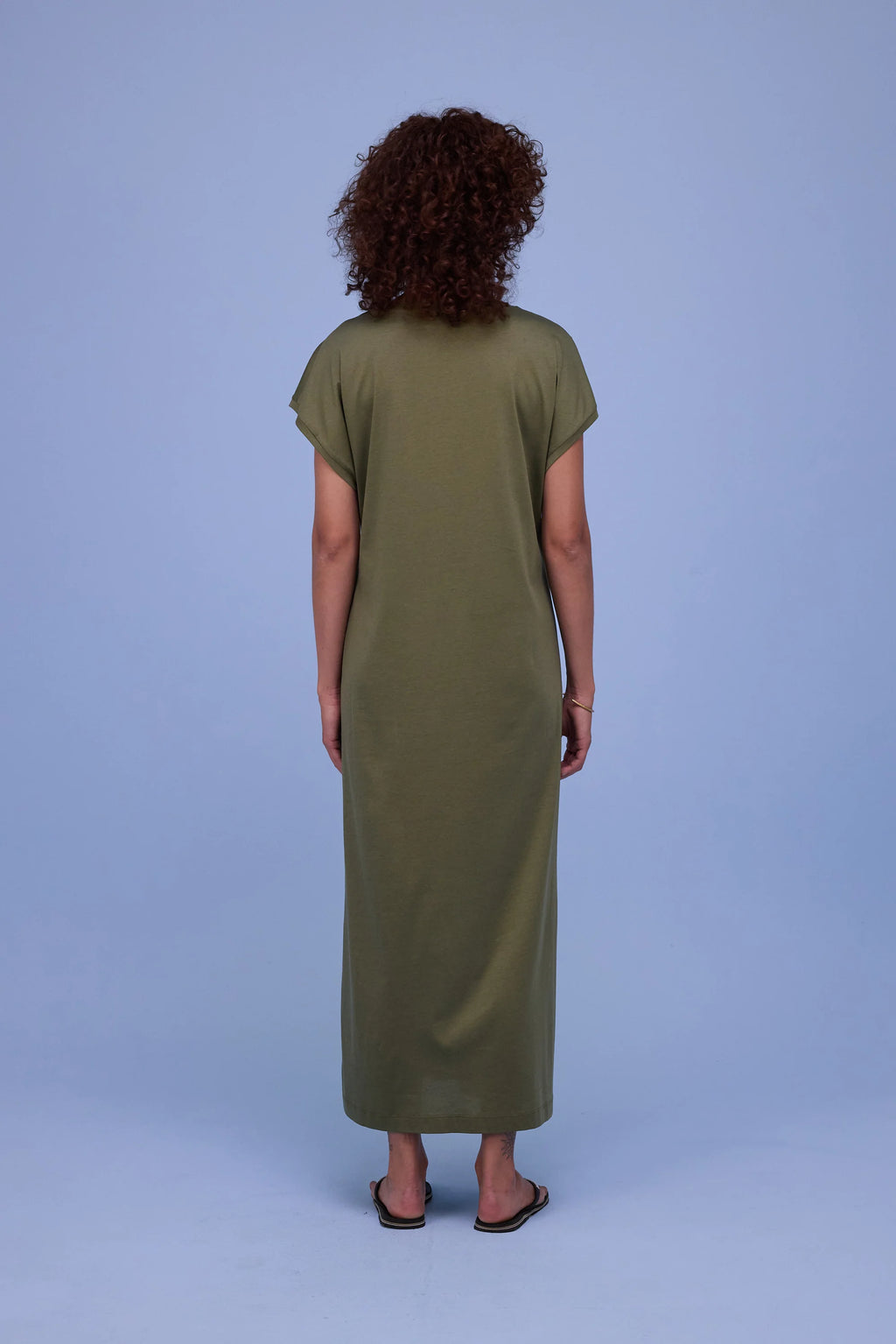 Denise jurk dark olive - Nathalie Vleeschouwer