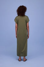 Denise jurk dark olive - Nathalie Vleeschouwer