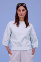 Hibiscus sweater ice blue - Nathalie Vleeschouwer