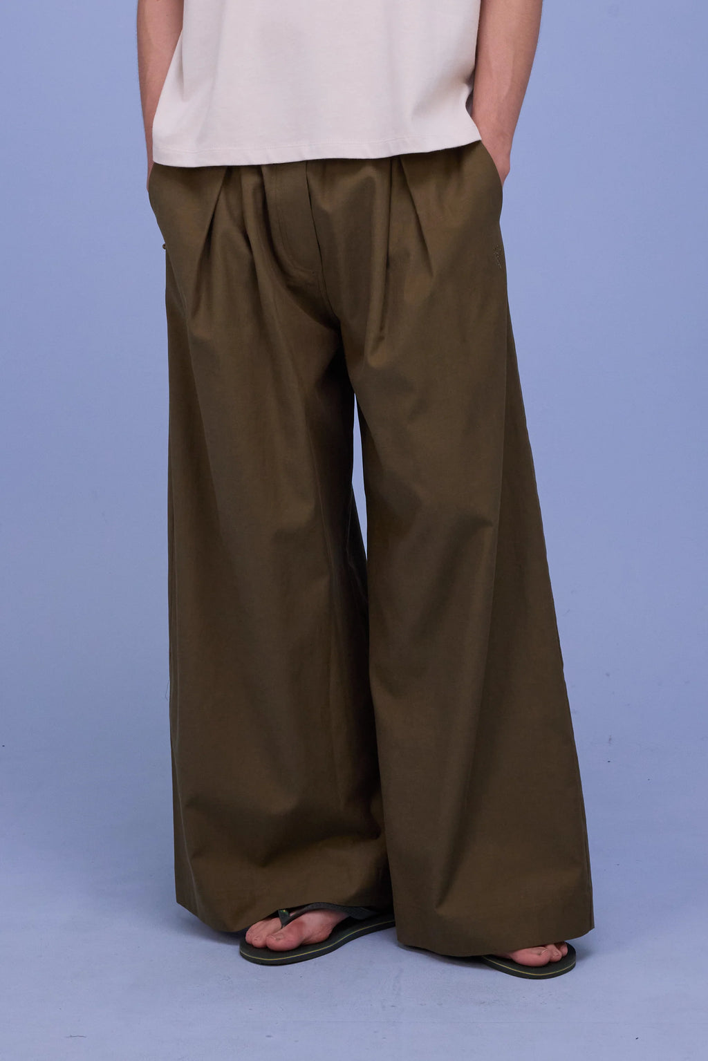 Freddy broek dark olive - Nathalie Vleeschouwer