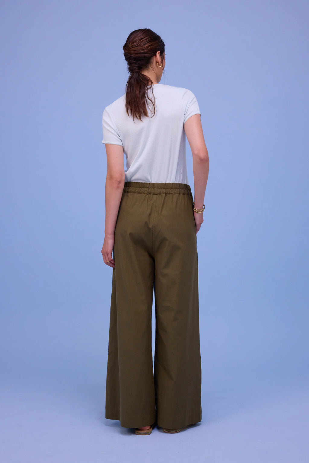 Freddy broek dark olive - Nathalie Vleeschouwer