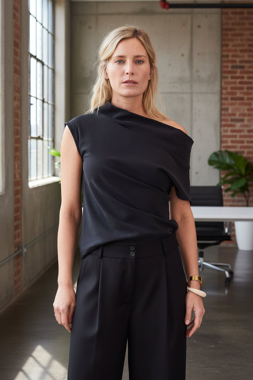 Jeni top off black - Nathalie Vleeschouwer