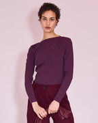 Elaine longsleeve plum - Nathalie Vleeschouwer
