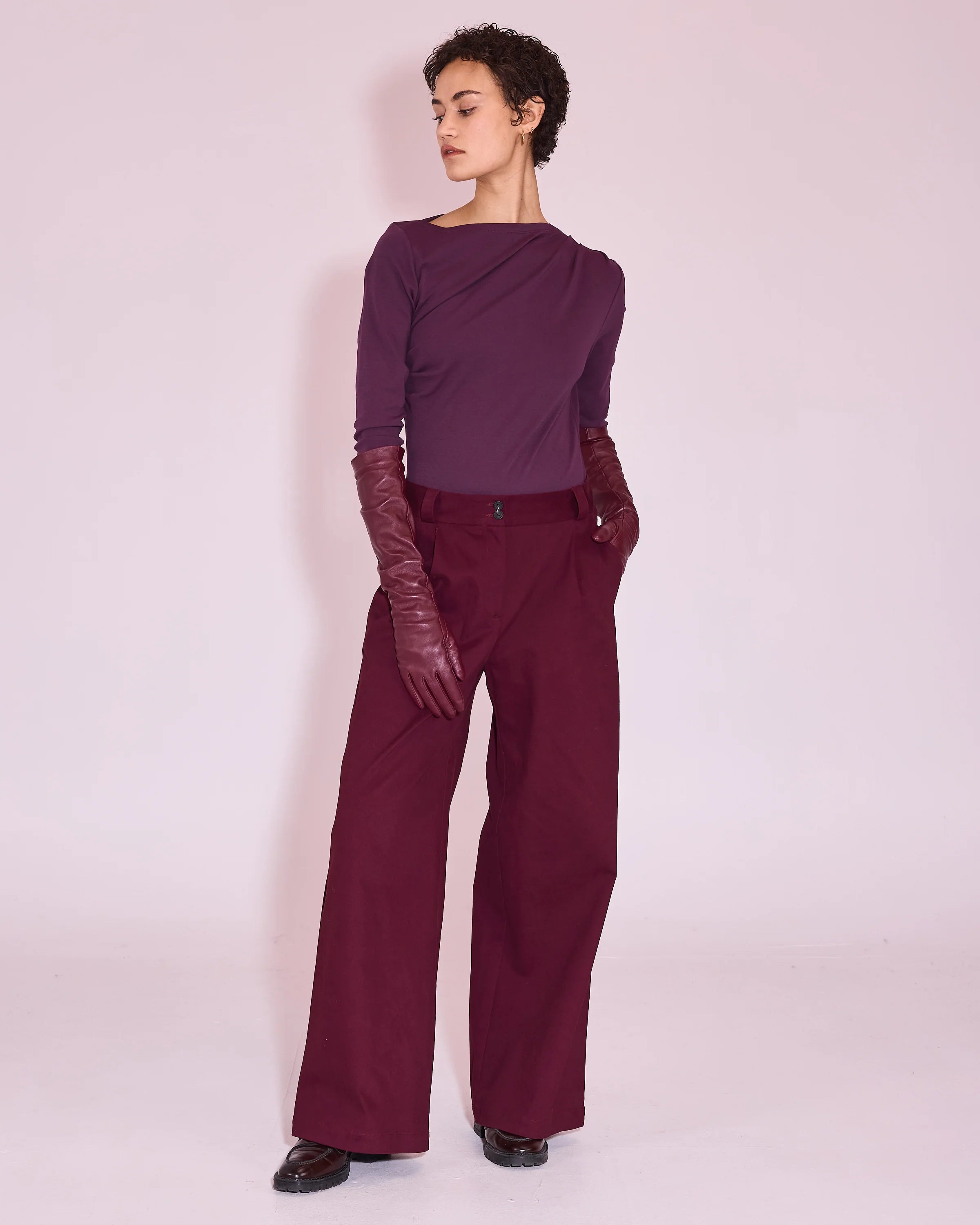 Elaine longsleeve plum - Nathalie Vleeschouwer