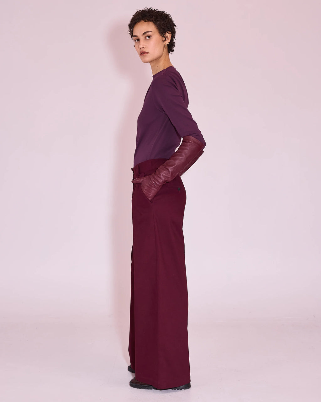 Elaine longsleeve plum - Nathalie Vleeschouwer