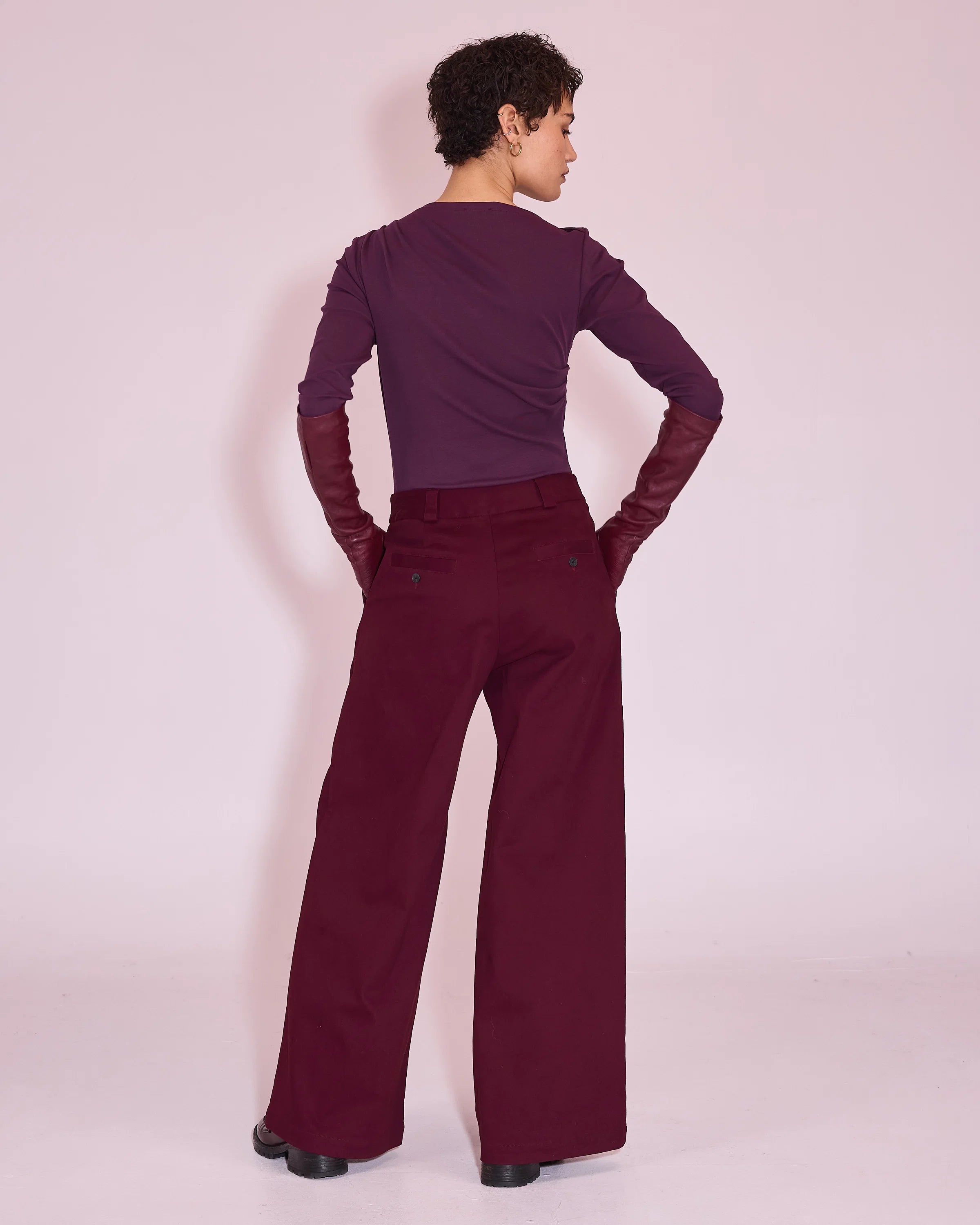 Elaine longsleeve plum - Nathalie Vleeschouwer