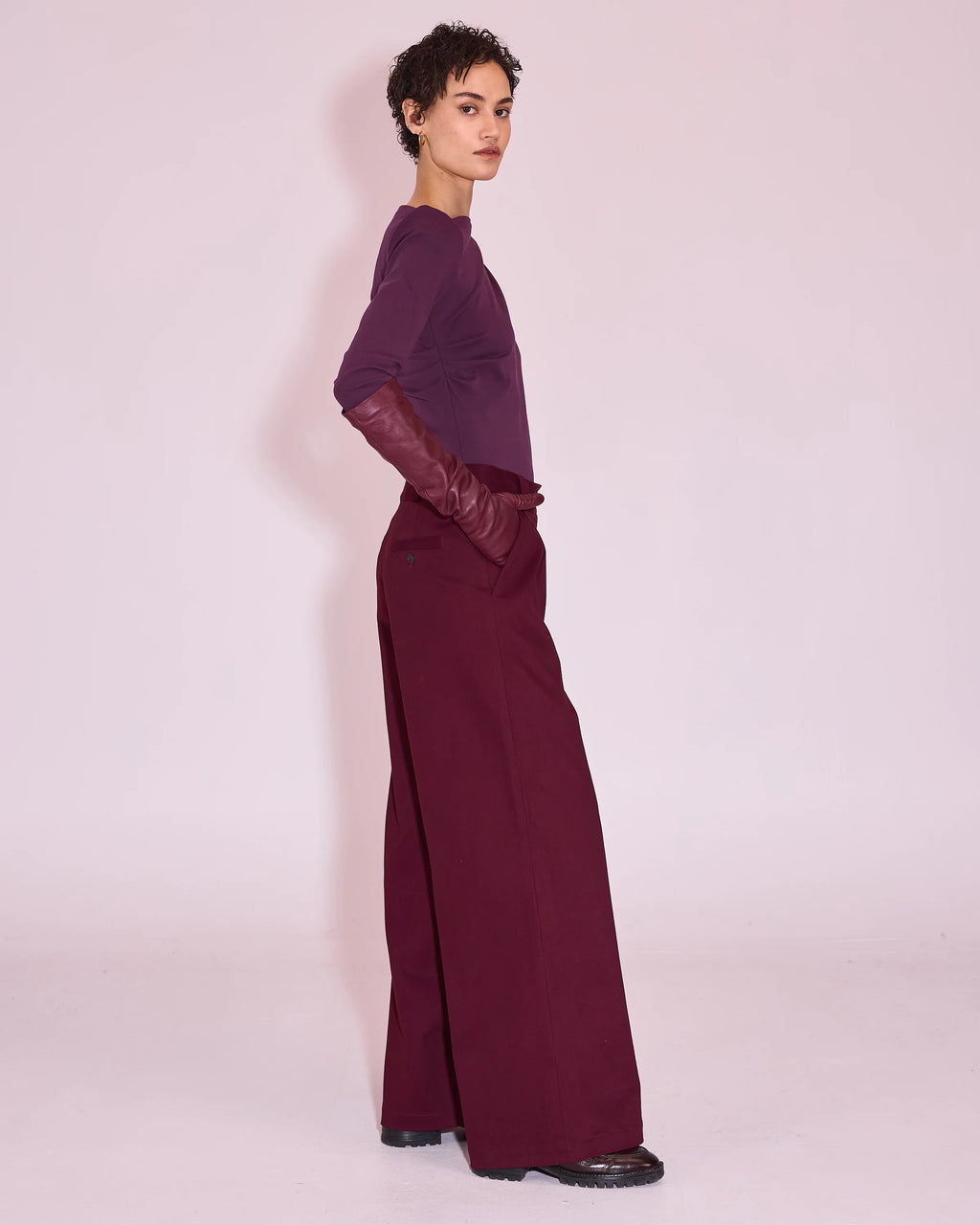 Elaine longsleeve plum - Nathalie Vleeschouwer