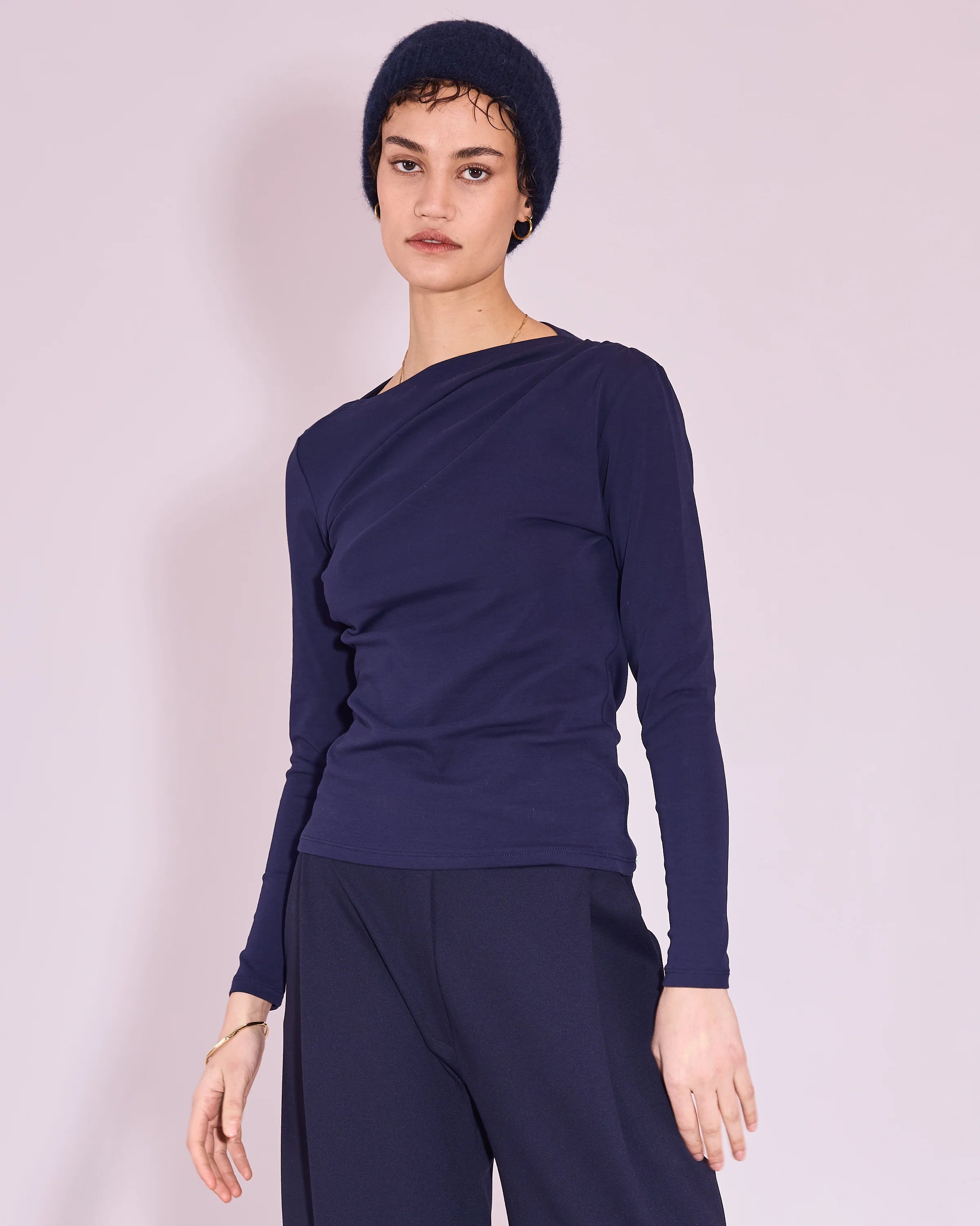 Elaine longsleeve midnight blue - Nathalie Vleeschouwer