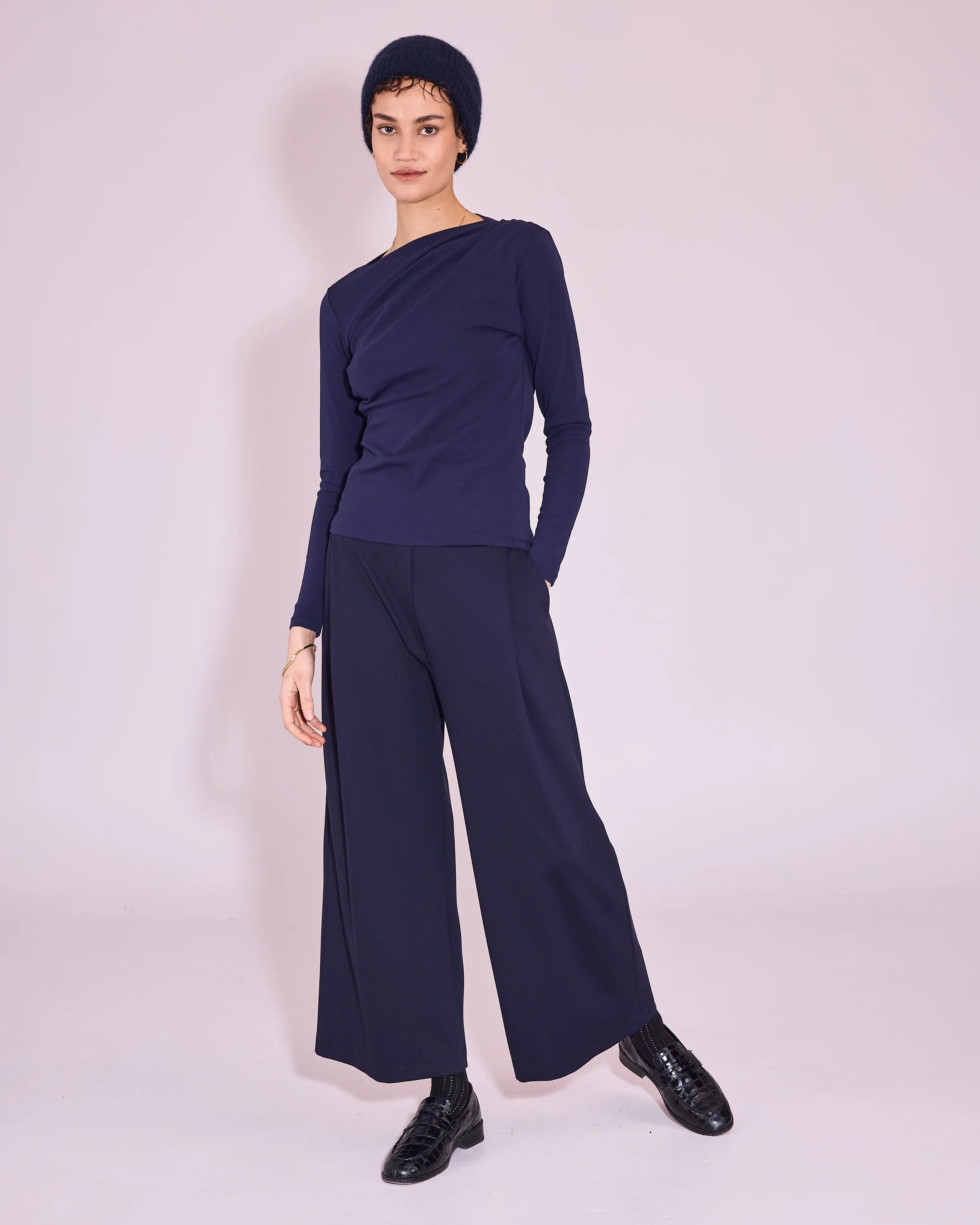 Elaine longsleeve midnight blue - Nathalie Vleeschouwer