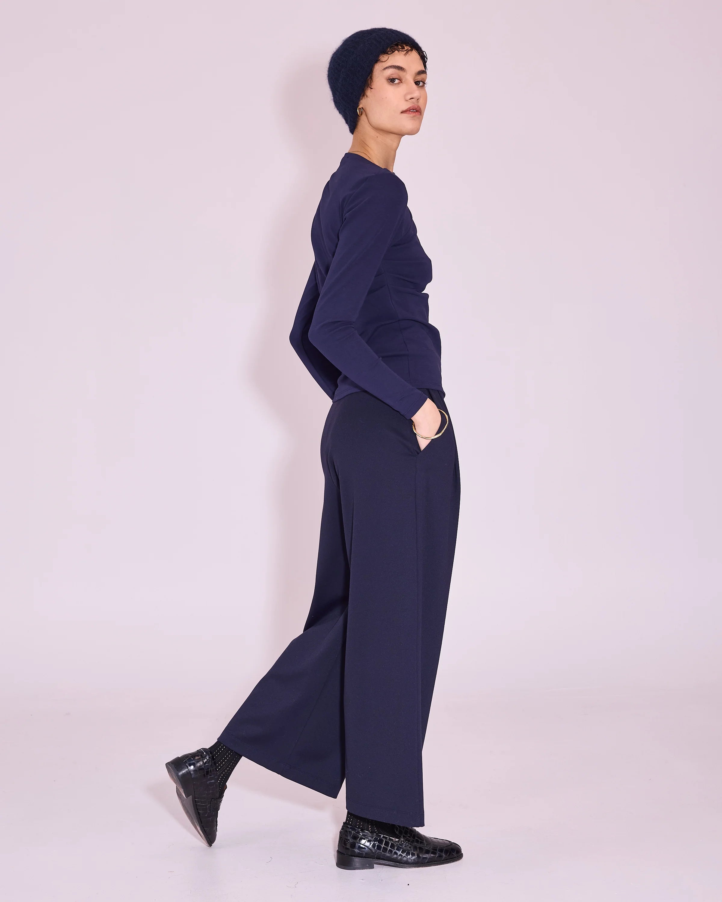 Elaine longsleeve midnight blue - Nathalie Vleeschouwer