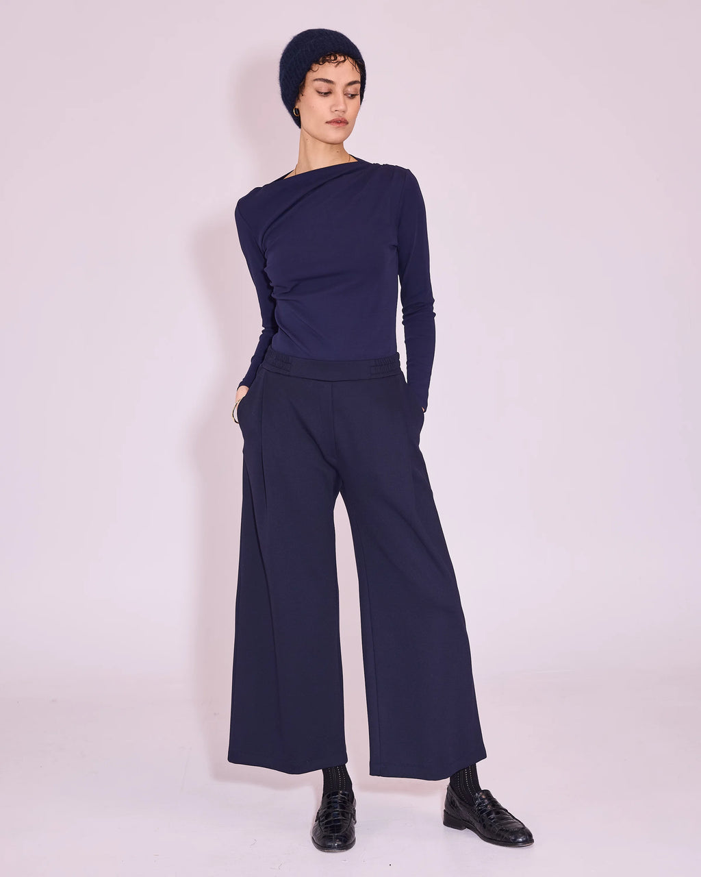 Elaine longsleeve midnight blue - Nathalie Vleeschouwer