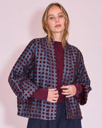 Flenn kimono burgundy flower - Nathalie Vleeschouwer