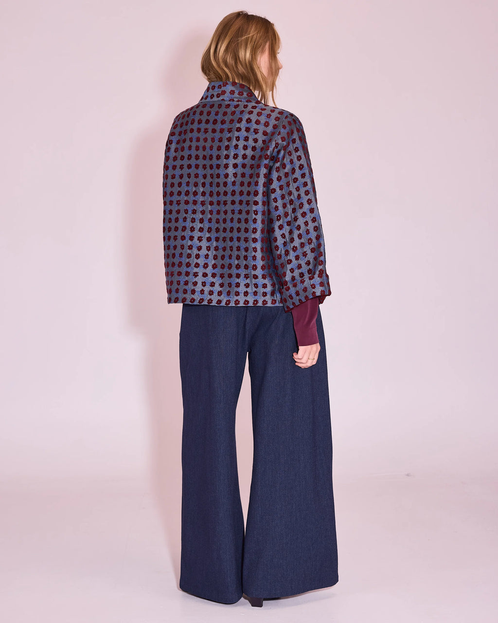 Flenn kimono burgundy flower - Nathalie Vleeschouwer
