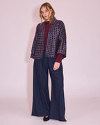 Flenn kimono burgundy flower - Nathalie Vleeschouwer