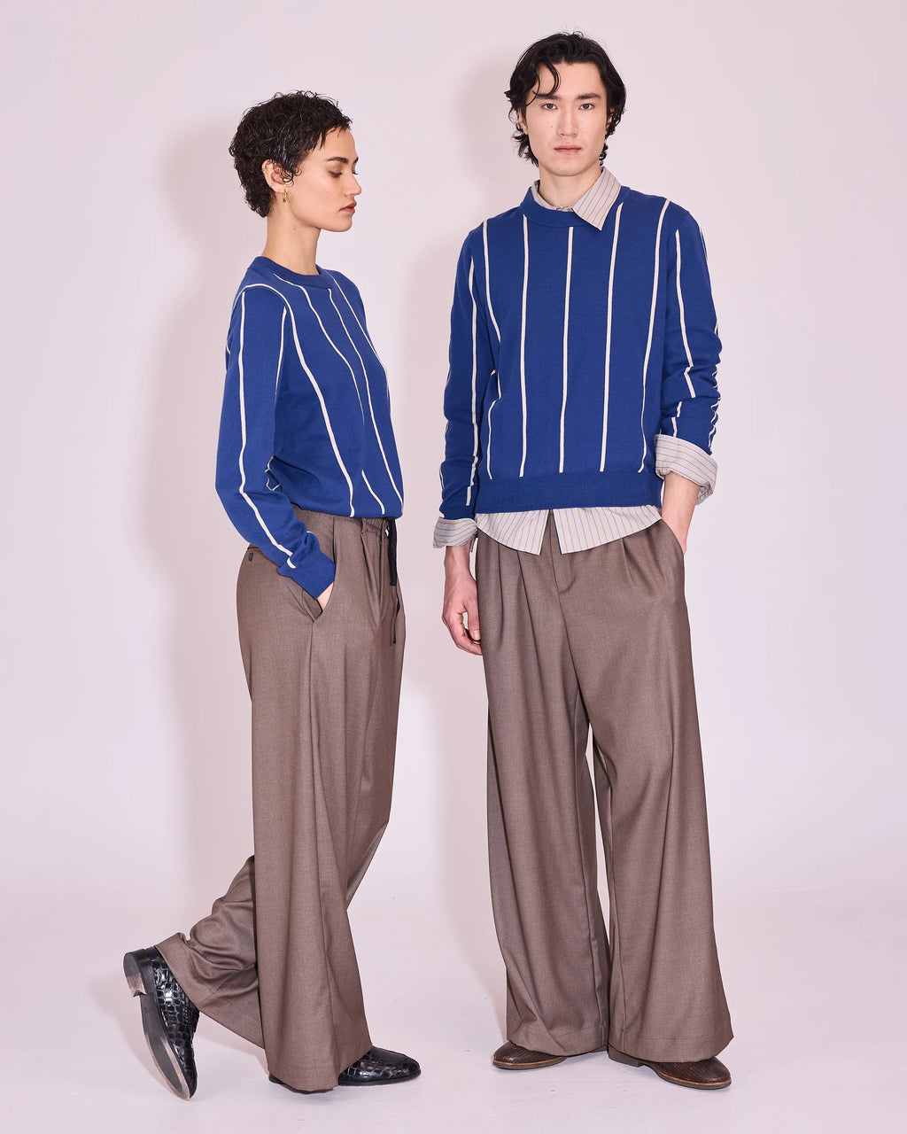 James broek taupe melee - nathalie Vleeschouwer