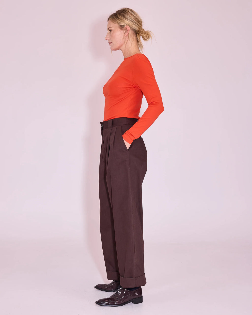 Harpo broek dark chocolate - Nathalie Vleeschouwer