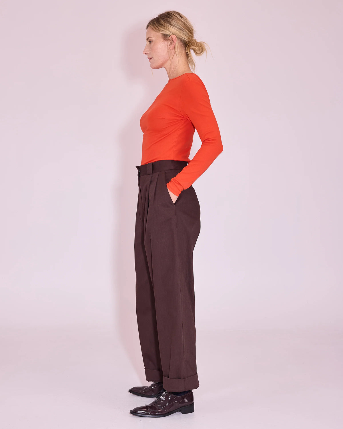 Harpo broek dark chocolate - Nathalie Vleeschouwer