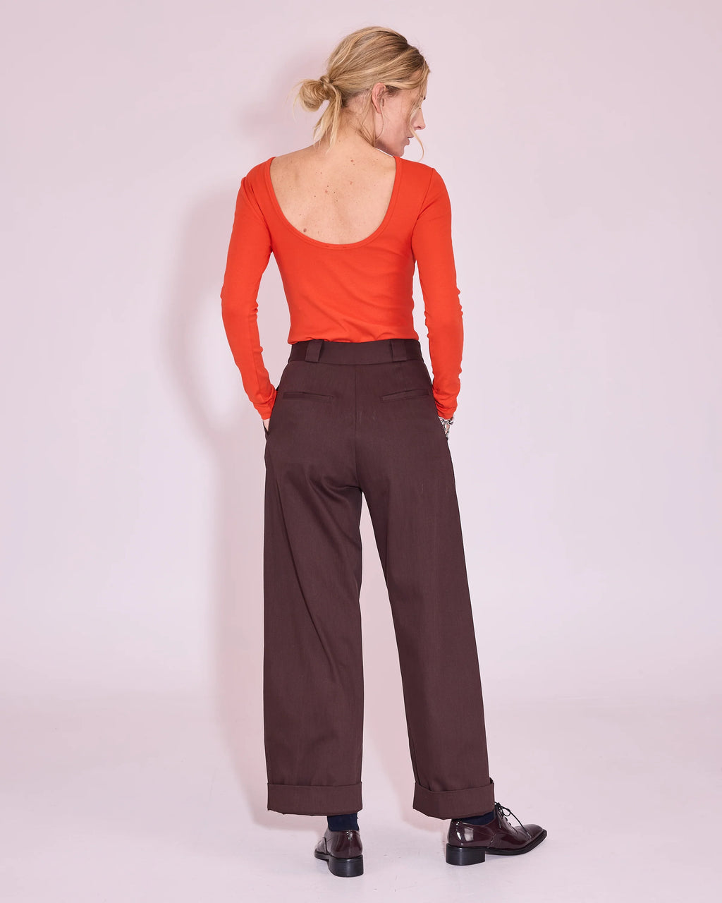 Harpo broek dark chocolate - Nathalie Vleeschouwer