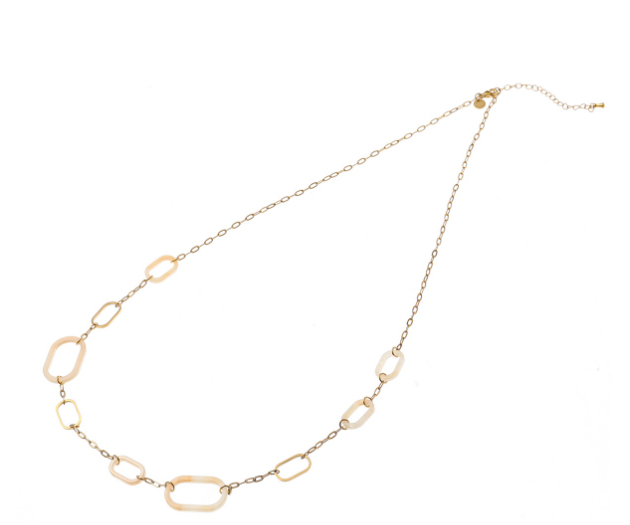 Long oval leopard link halsketting - Day& Eve