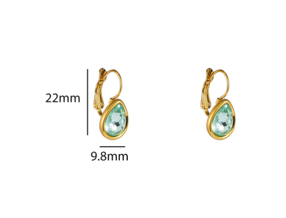 French hook drop light blue oorbellen - Day & Eve