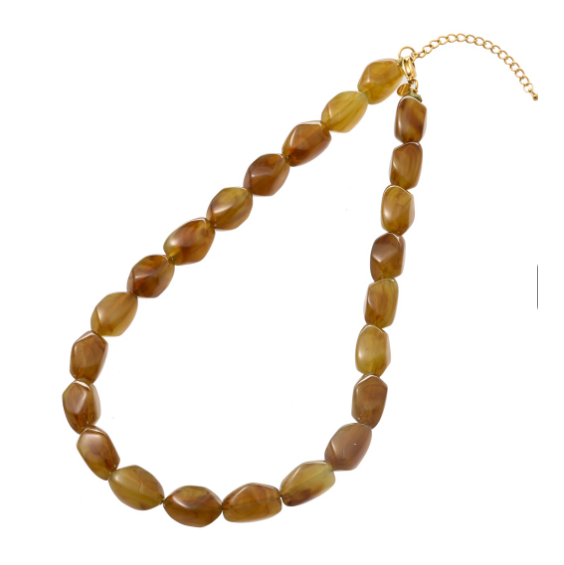 Big shape stones olive halsketting - Day & Eve