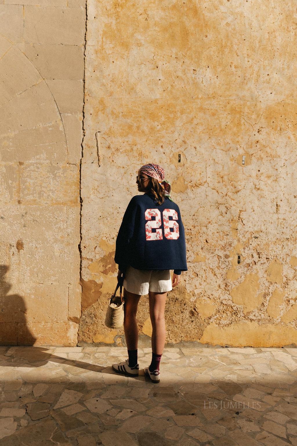Embroidered 26 navy sweater - Les Jumelles