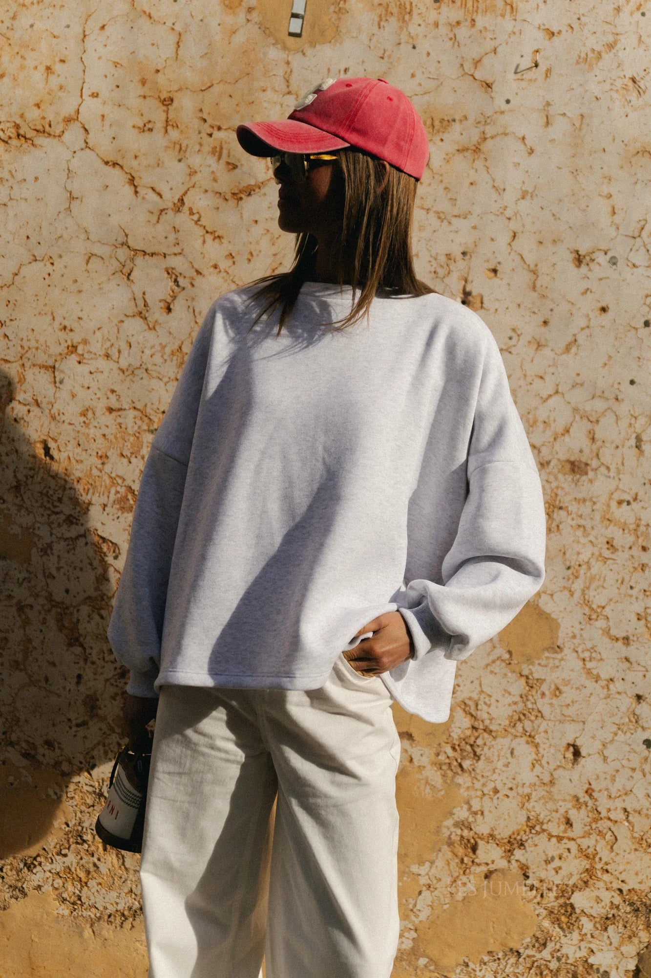 Embroidered 26 grey sweater - Les Jumelles