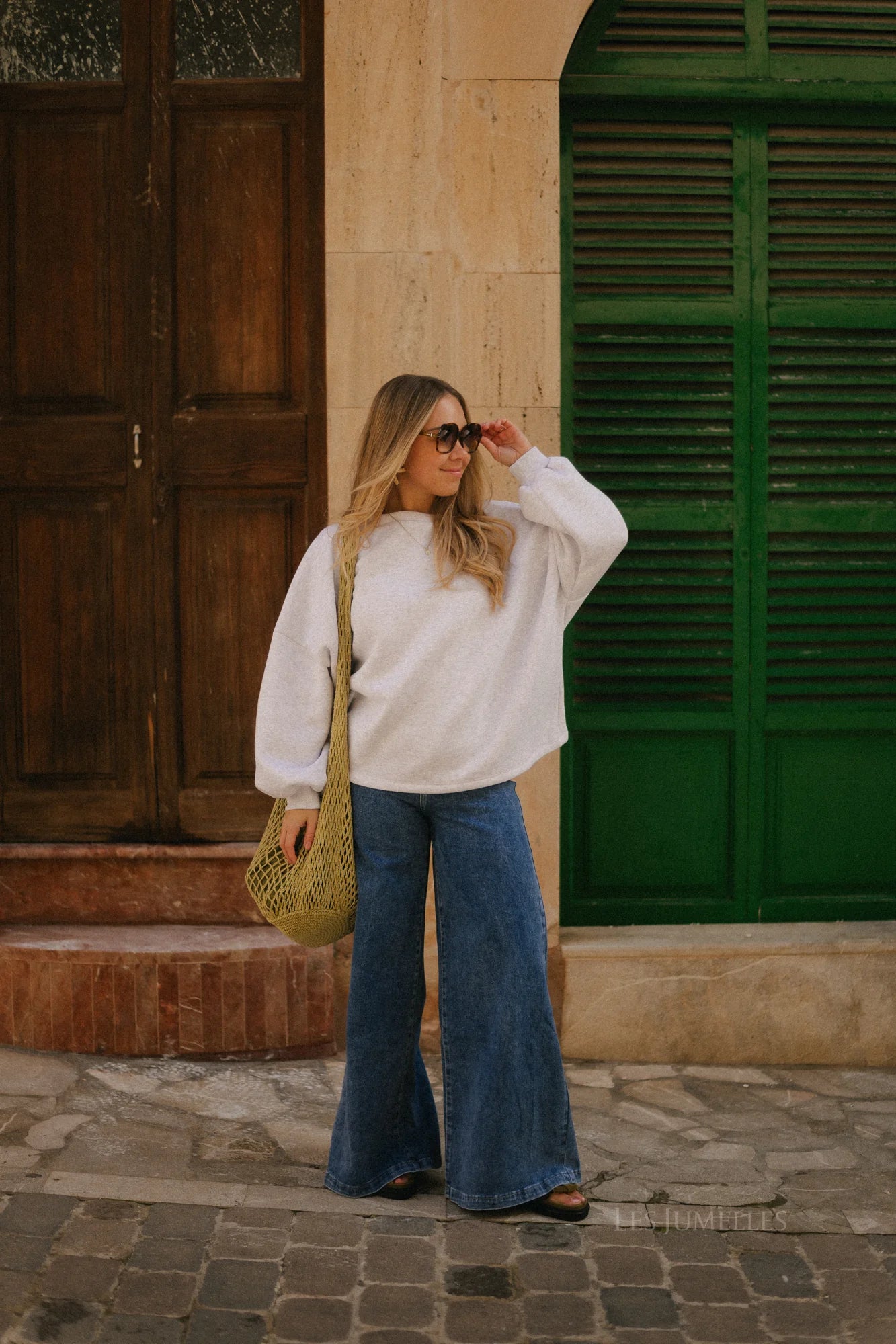 Letter grey sweater - Les Jumelles