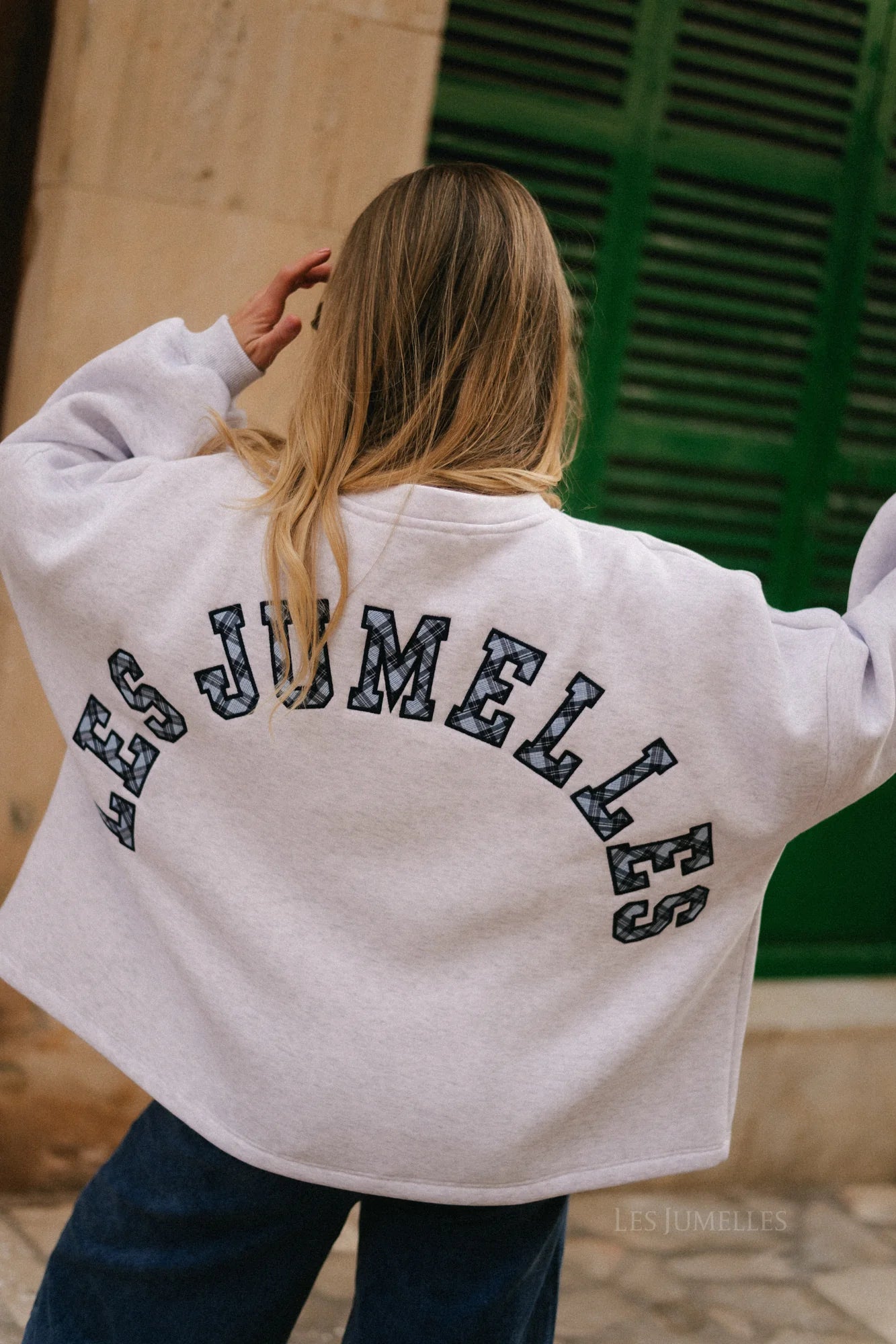 Letter grey sweater - Les Jumelles