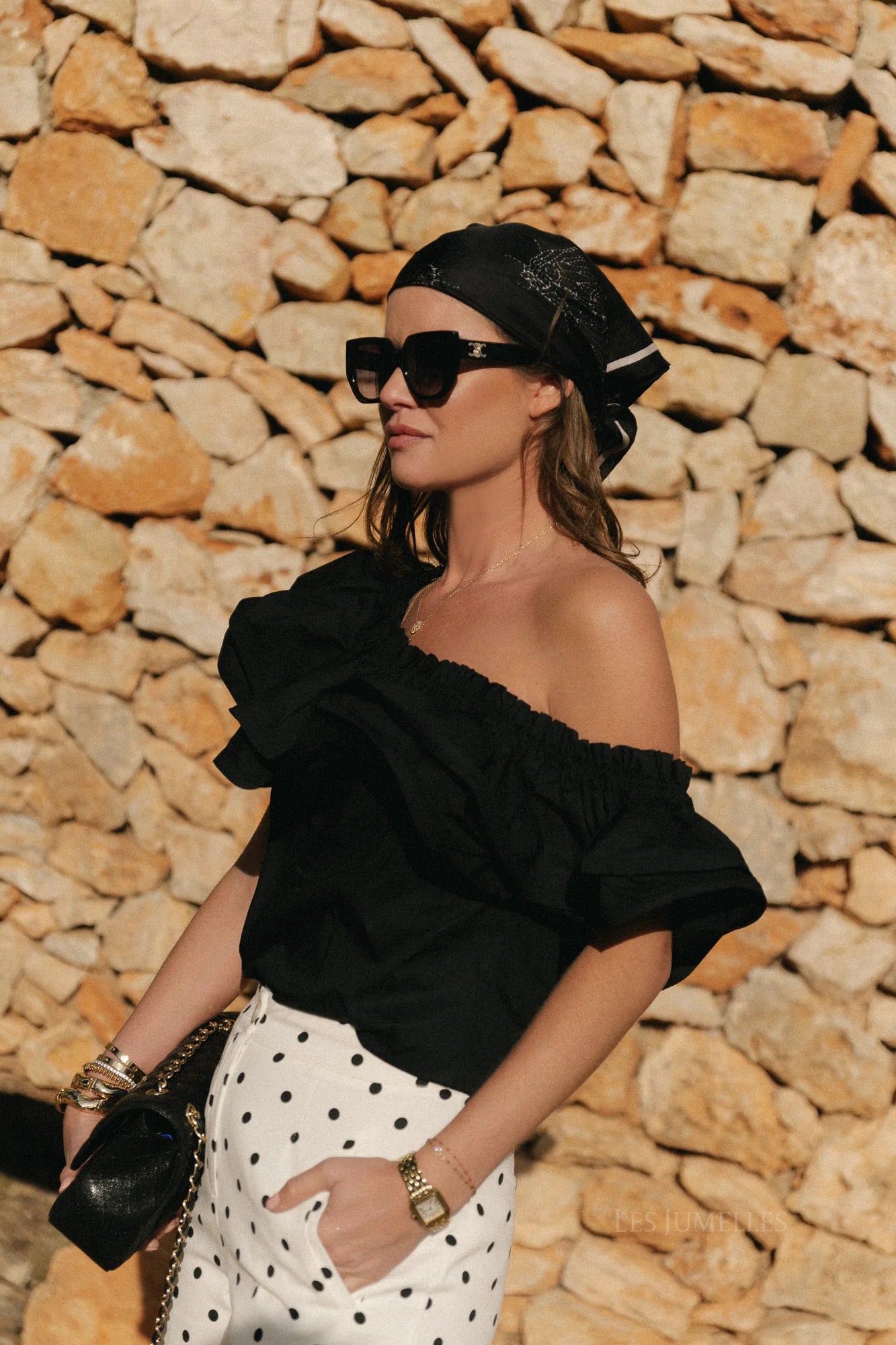 Rhea top black - Les Jumelles