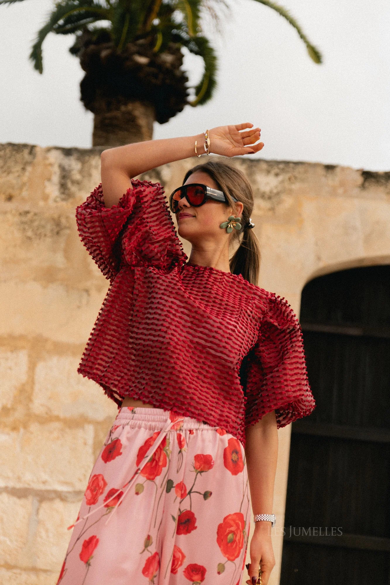 Charlotte blouse mauvewood - Les Jumelles