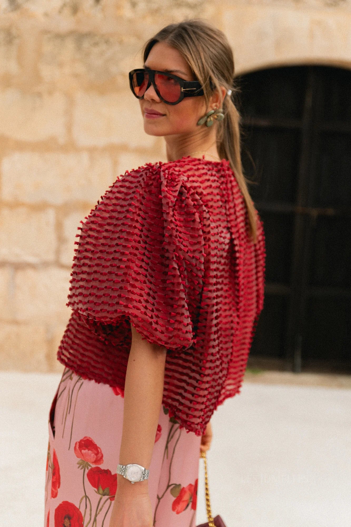 Charlotte blouse mauvewood - Les Jumelles