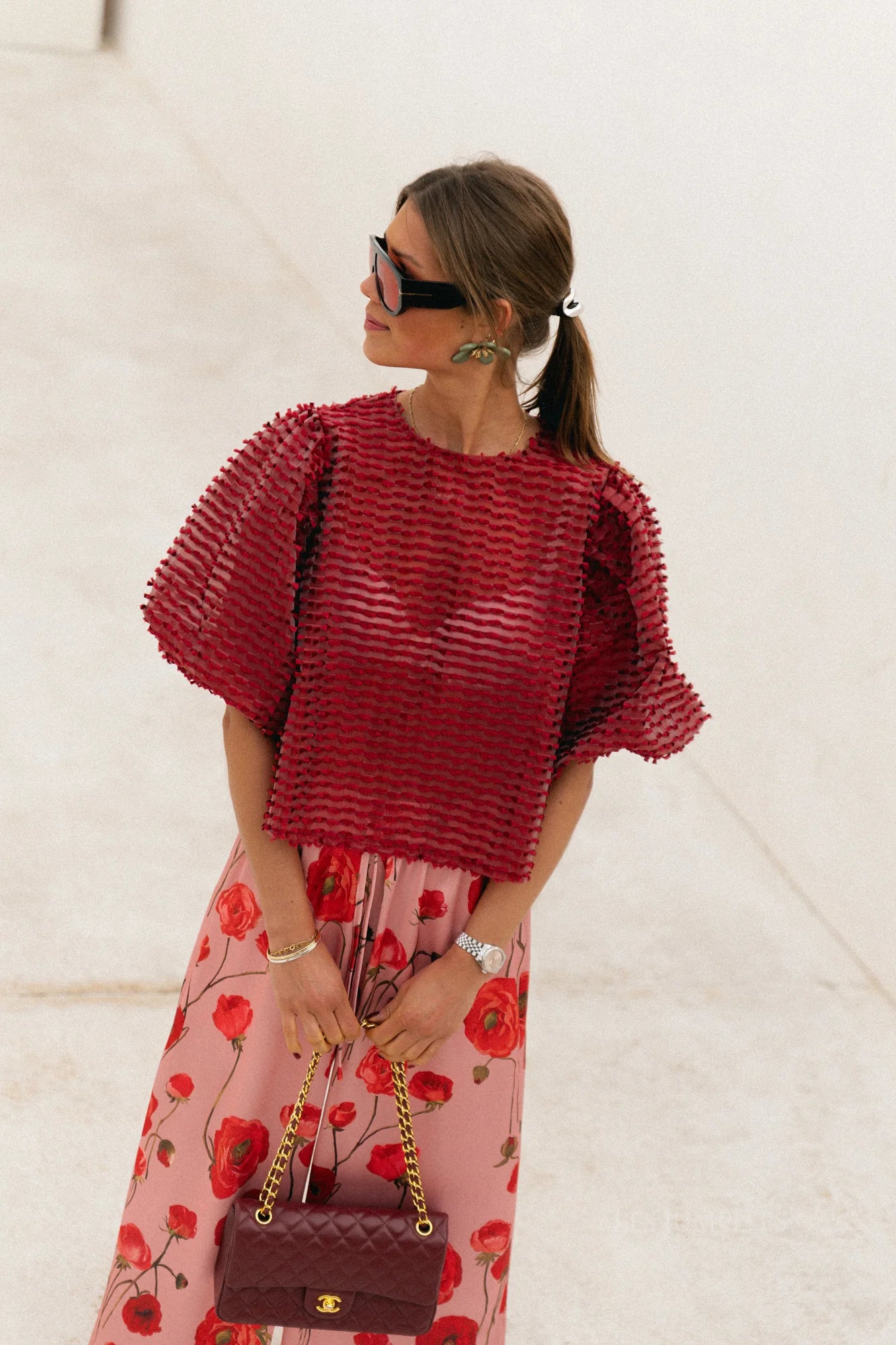 Charlotte blouse mauvewood - Les Jumelles