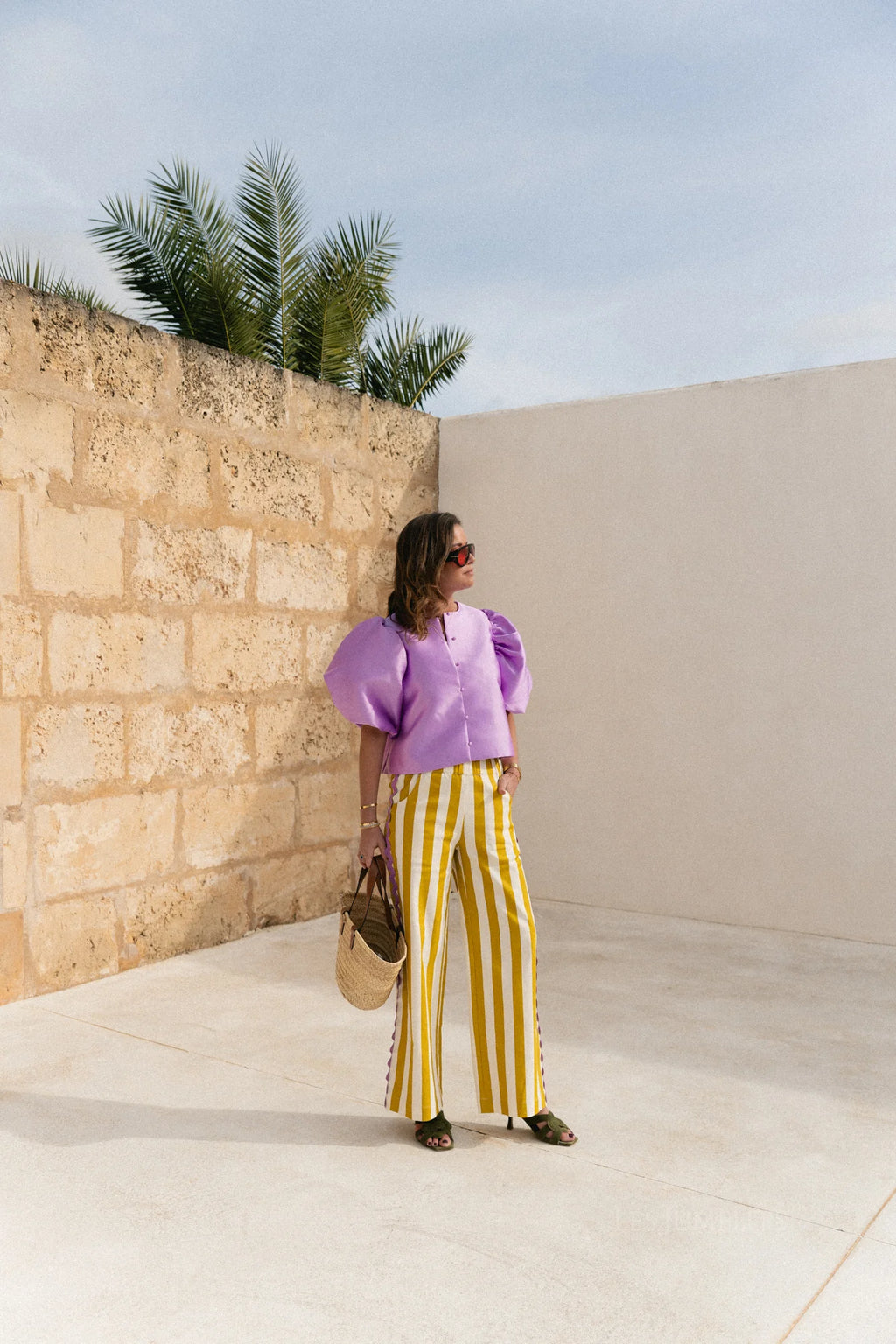 Charlotte blouse lavender - Les Jumelles