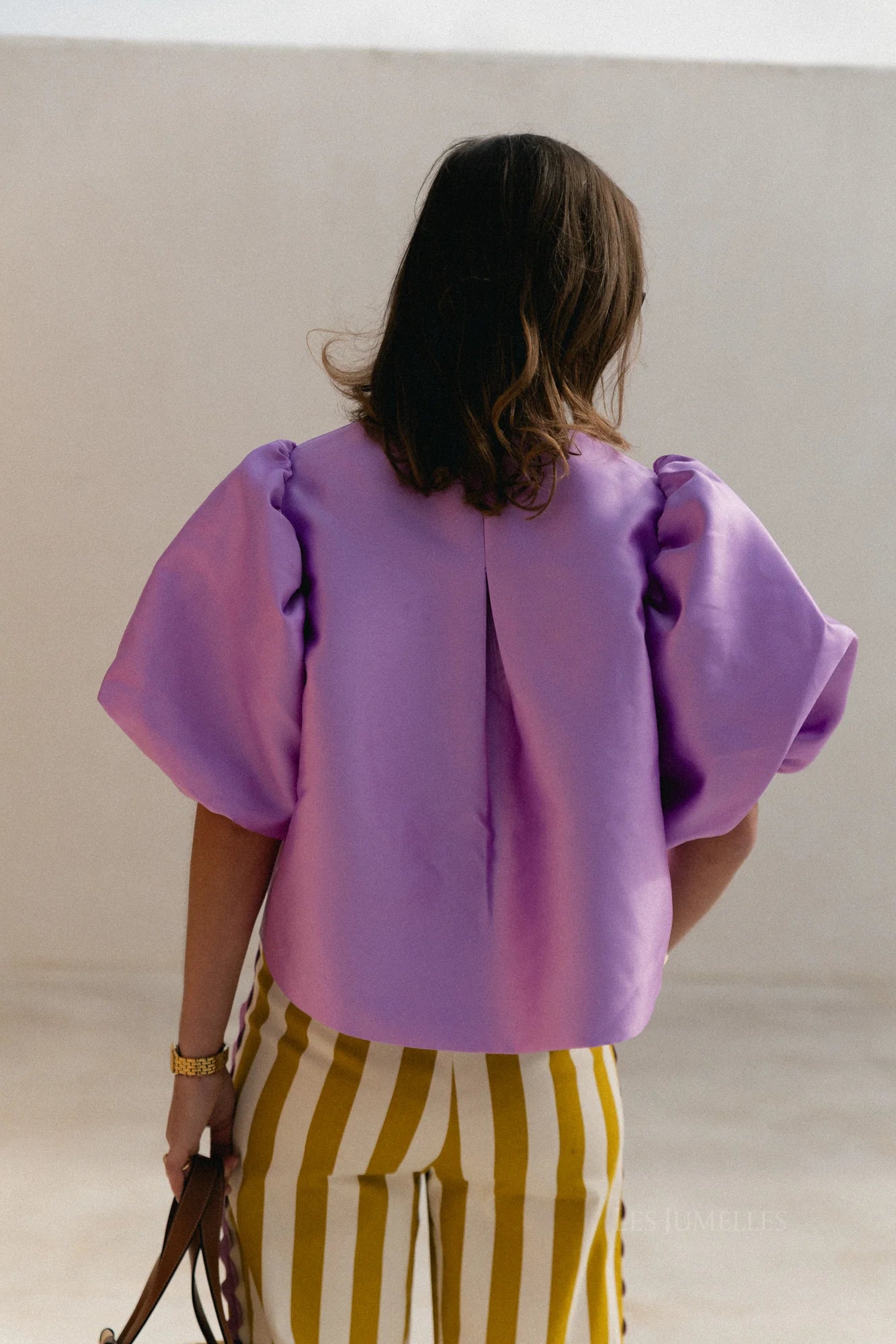 Charlotte blouse lavender - Les Jumelles
