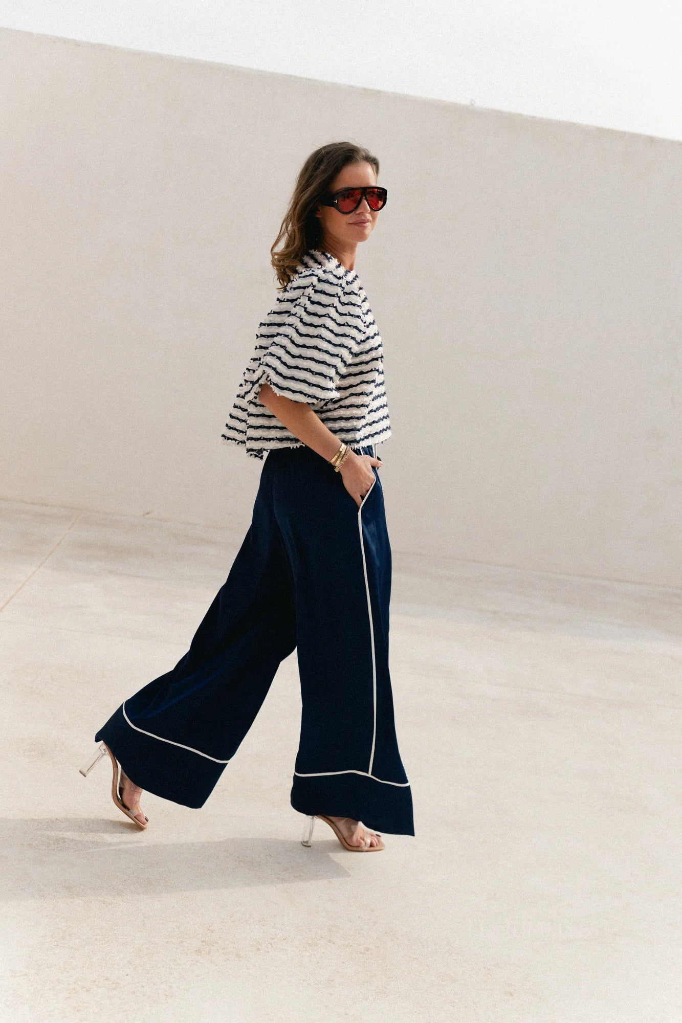 Avril broek navy - Les Jumelles