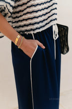 Avril broek navy - Les Jumelles