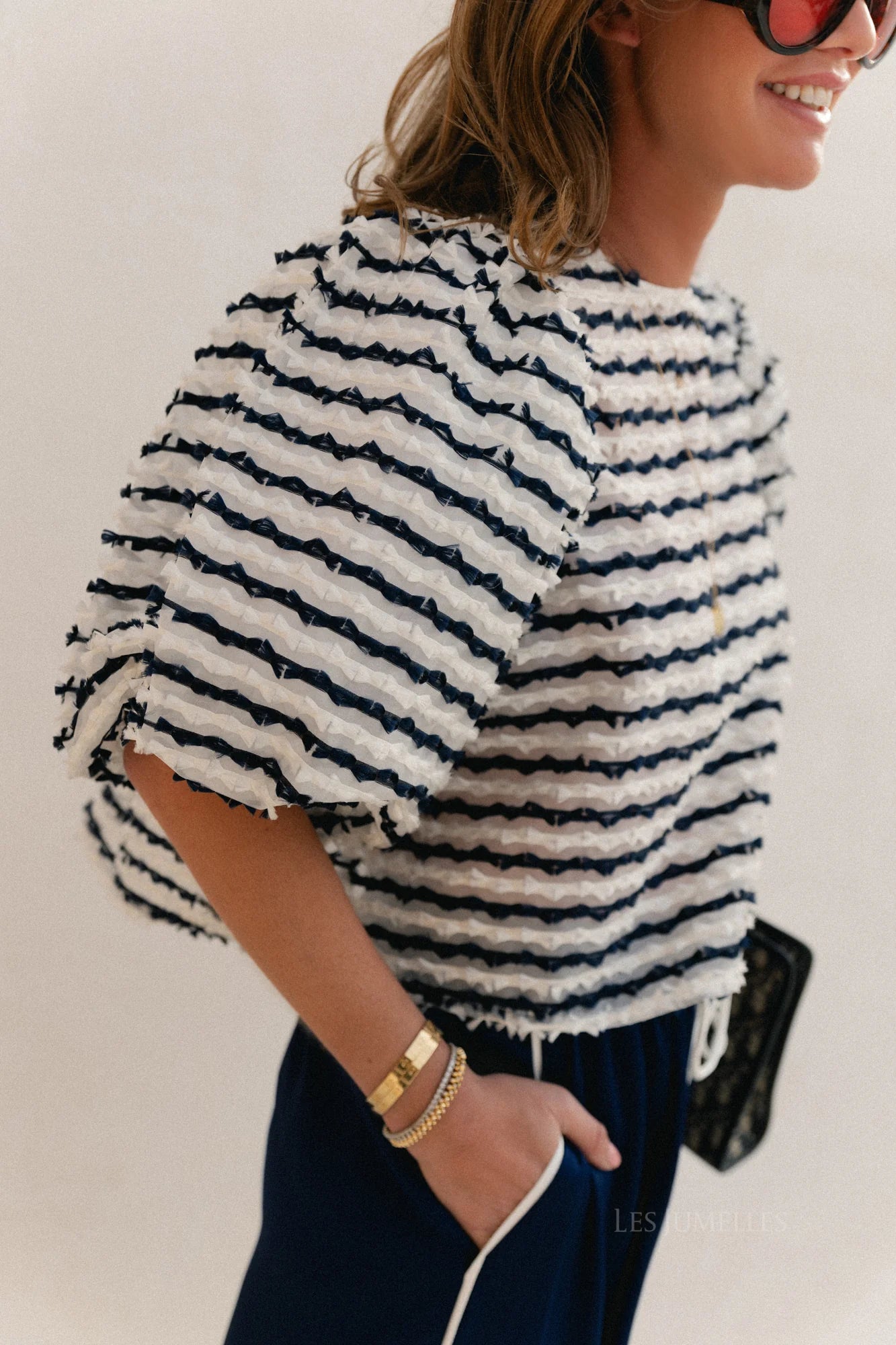 Charlotte blouse stripes - Les Jumelles