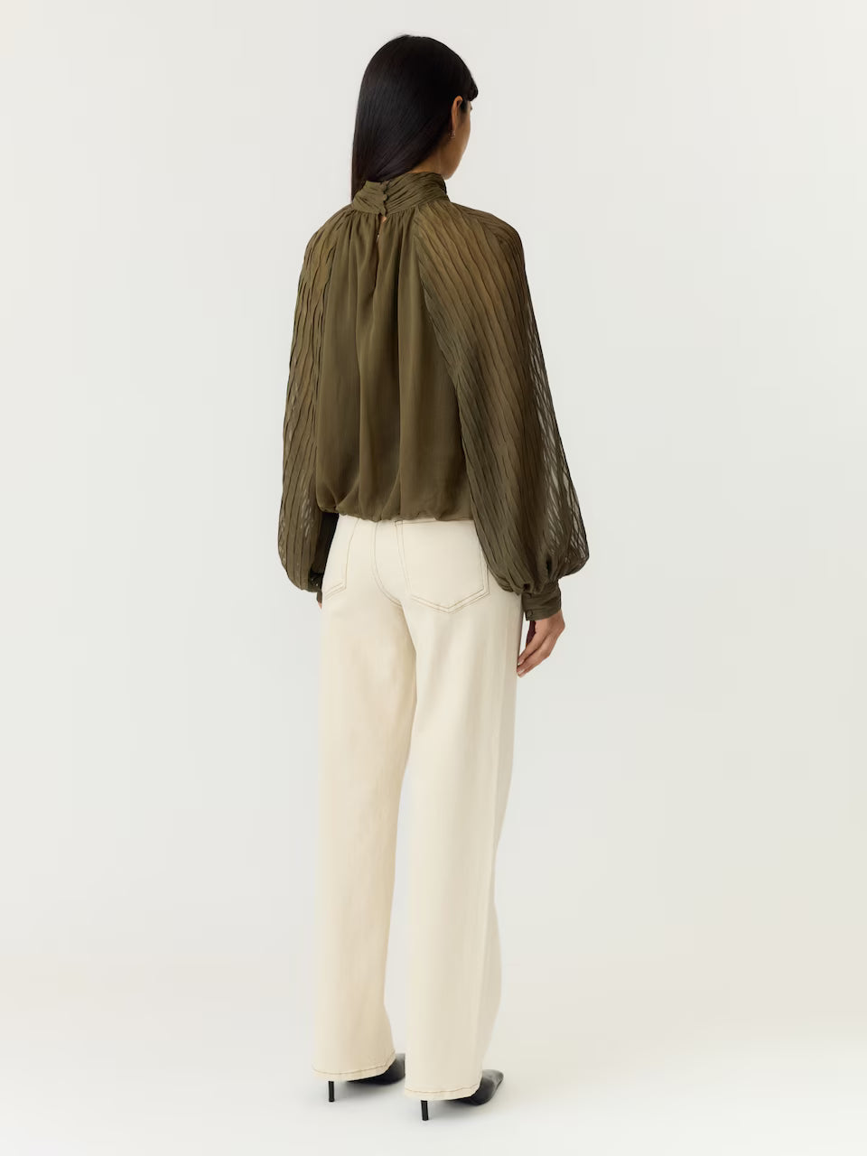 Yasolera blouse dark olive - YAS