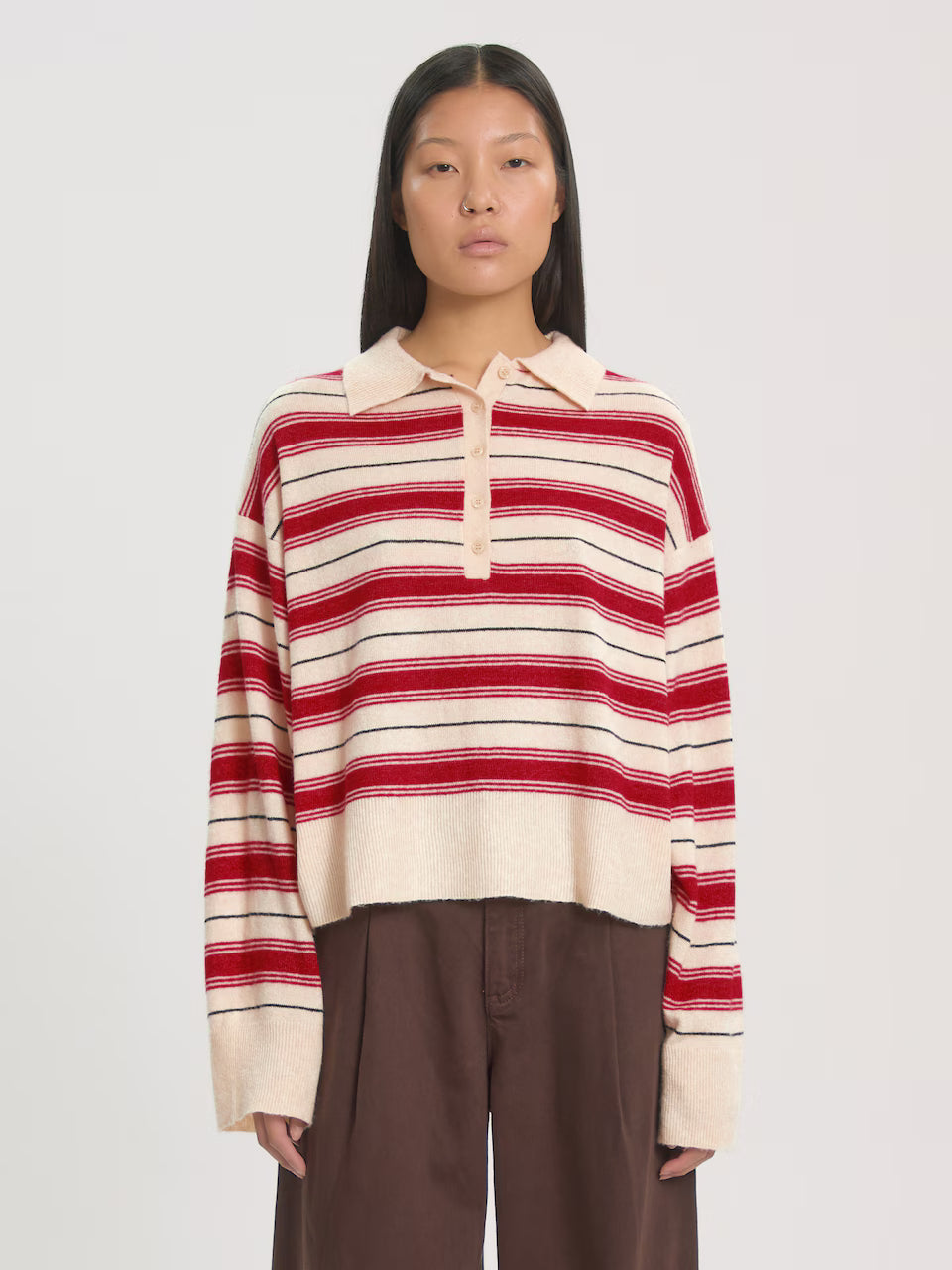 Gerit Pullover Streifen – Bearbeitet