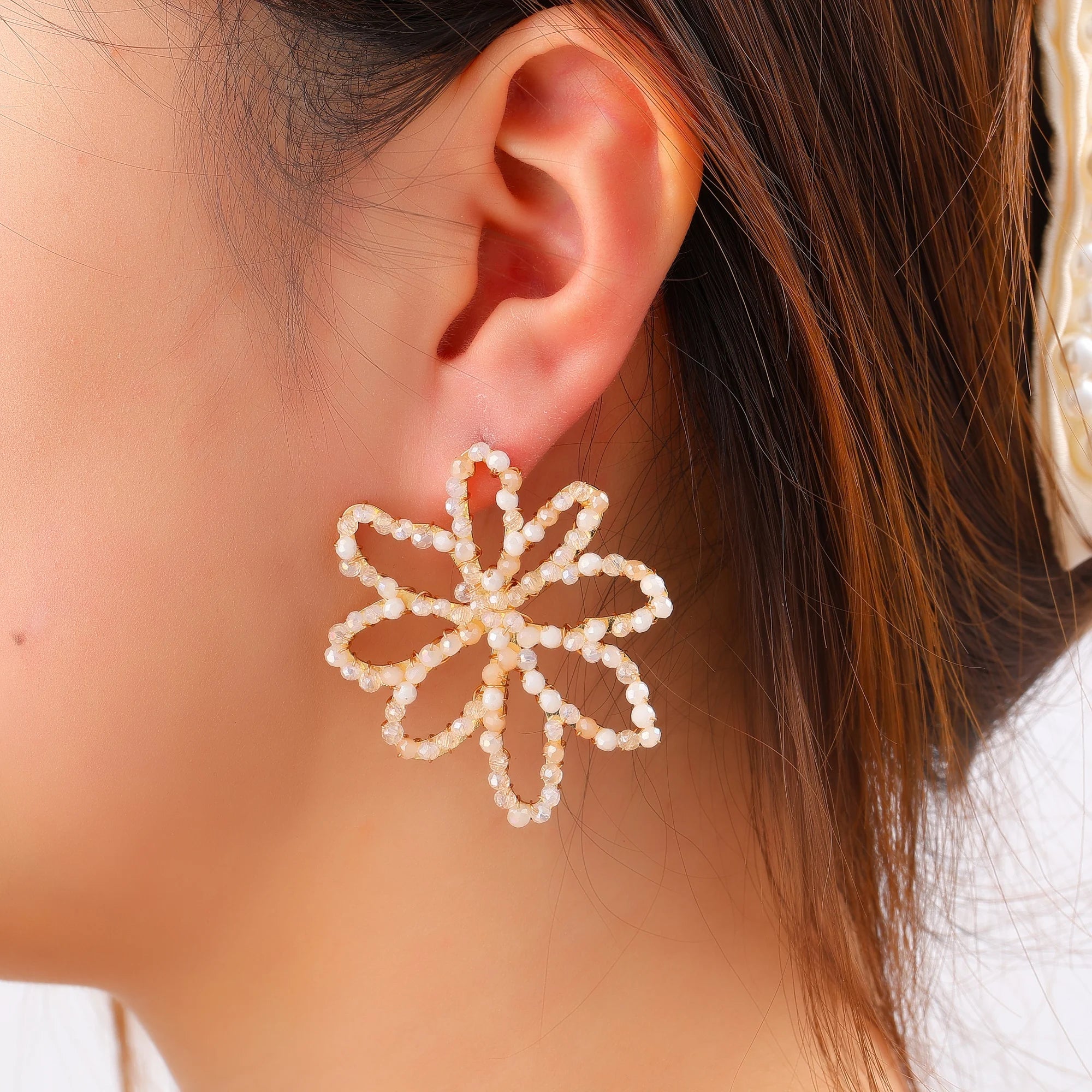 Big flower studs - Day & Eve
