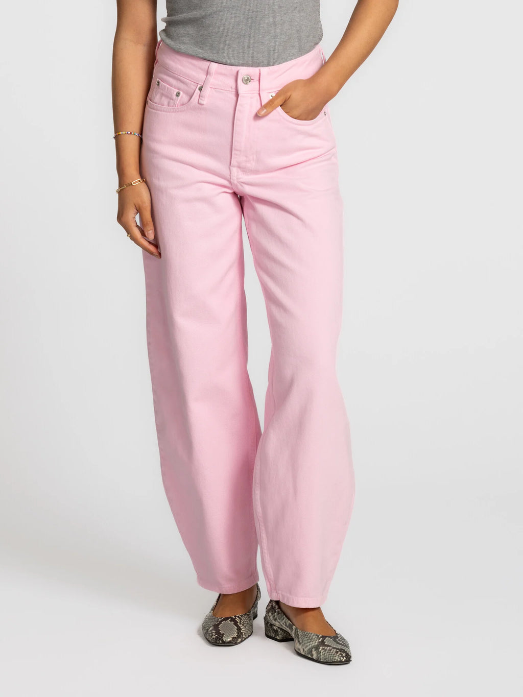 Chuck balloon jeansbroek pink - Les Soeurs