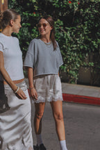 Lucia shirt light grey melange - Les Soeurs
