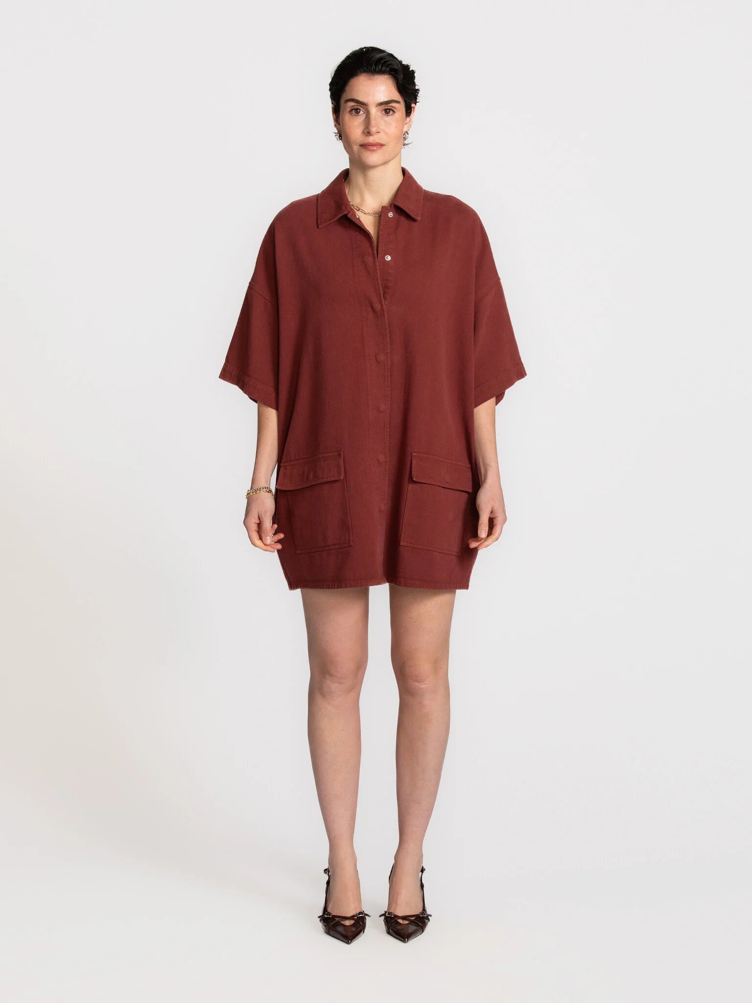 Gloria jurk bordeaux - Les Soeurs