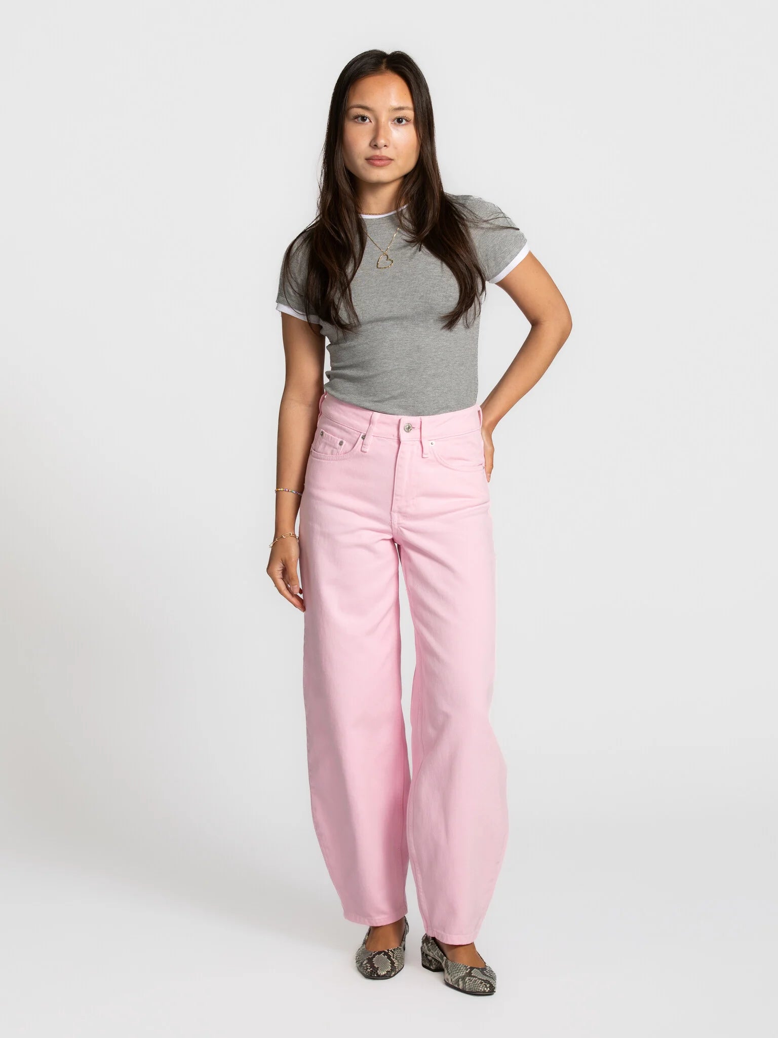 Chuck balloon jeansbroek pink - Les Soeurs