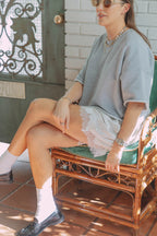 Lucia shirt light grey melange - Les Soeurs