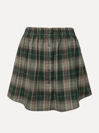Greta geruite rok green - Les Soeurs