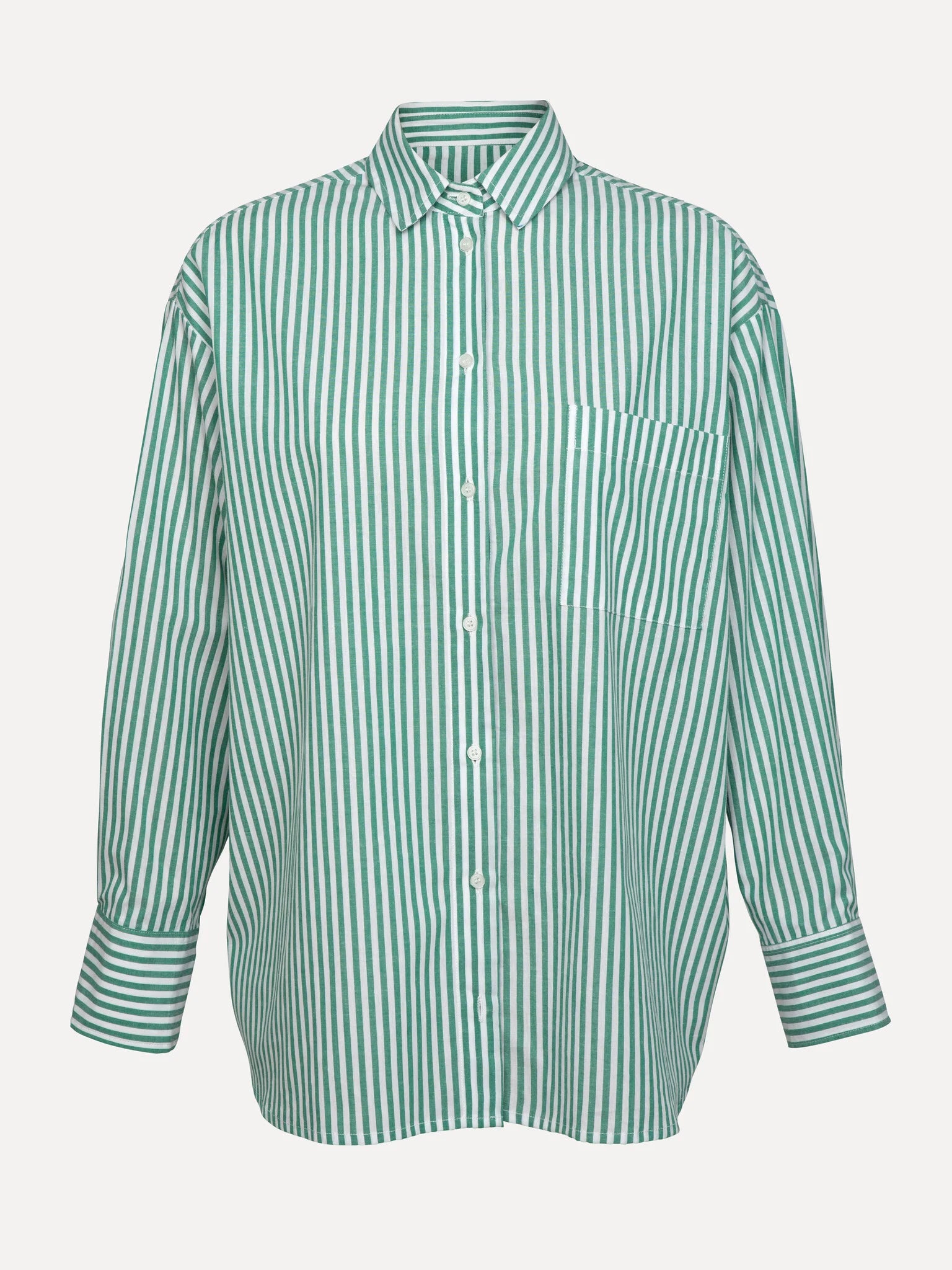Yara hemd green white stripes - Les Soeurs