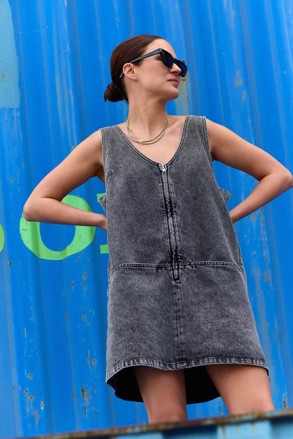 Bowie jurk grey - Les Soeurs